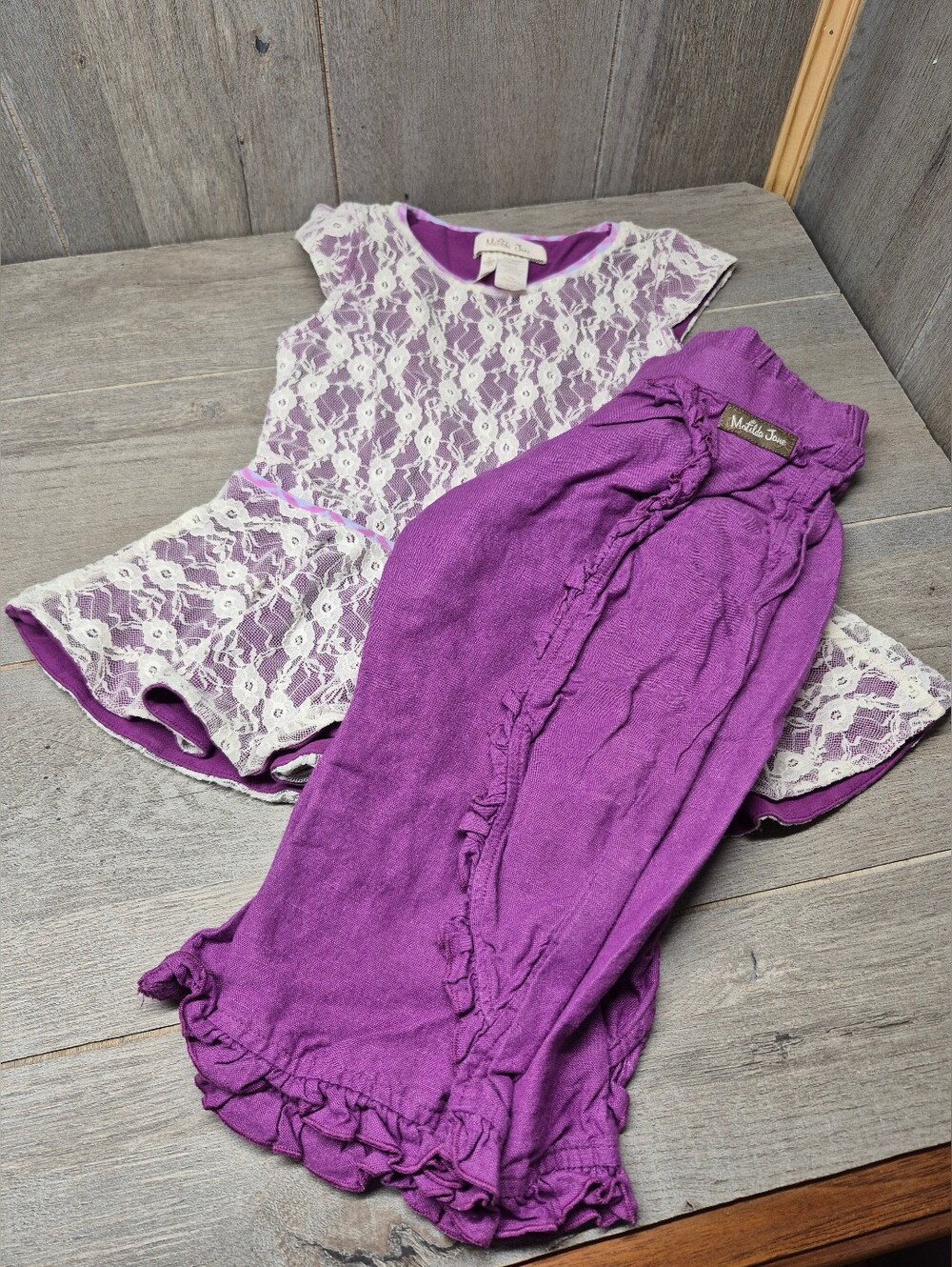 Matilda Jane (Its A Wonderful Parade) Poet Peplum Top & Fancy Pants (Size 4)
